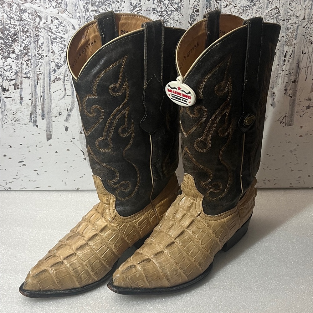 LOS ALTOS LEATHER CAIMAN TAIL PRINT IMITATION CAIMAN STYLE 990111